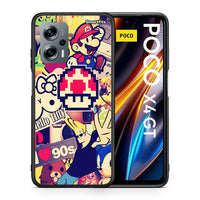 Thumbnail for Θήκη Xiaomi Poco X4 GT Love The 90s από τη Smartfits με σχέδιο στο πίσω μέρος και μαύρο περίβλημα | Xiaomi Poco X4 GT Love The 90s case with colorful back and black bezels