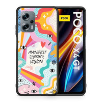 Thumbnail for Θήκη Xiaomi Poco X4 GT Manifest Your Vision από τη Smartfits με σχέδιο στο πίσω μέρος και μαύρο περίβλημα | Xiaomi Poco X4 GT Manifest Your Vision case with colorful back and black bezels