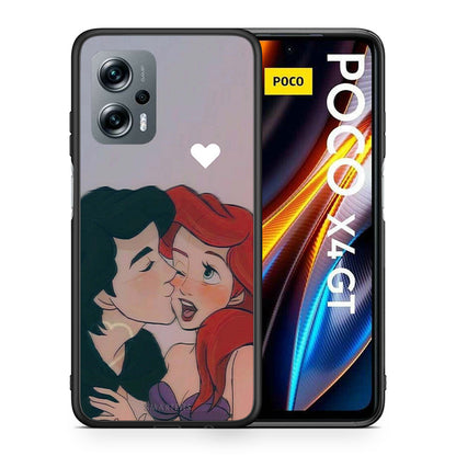 Θήκη Αγίου Βαλεντίνου Xiaomi Poco X4 GT Mermaid Love από τη Smartfits με σχέδιο στο πίσω μέρος και μαύρο περίβλημα | Xiaomi Poco X4 GT Mermaid Love case with colorful back and black bezels