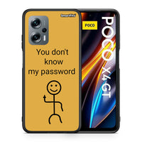 Thumbnail for Θήκη Xiaomi Poco X4 GT My Password από τη Smartfits με σχέδιο στο πίσω μέρος και μαύρο περίβλημα | Xiaomi Poco X4 GT My Password case with colorful back and black bezels