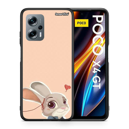 Θήκη Xiaomi Poco X4 GT Nick Wilde And Judy Hopps Love 2 από τη Smartfits με σχέδιο στο πίσω μέρος και μαύρο περίβλημα | Xiaomi Poco X4 GT Nick Wilde And Judy Hopps Love 2 case with colorful back and black bezels