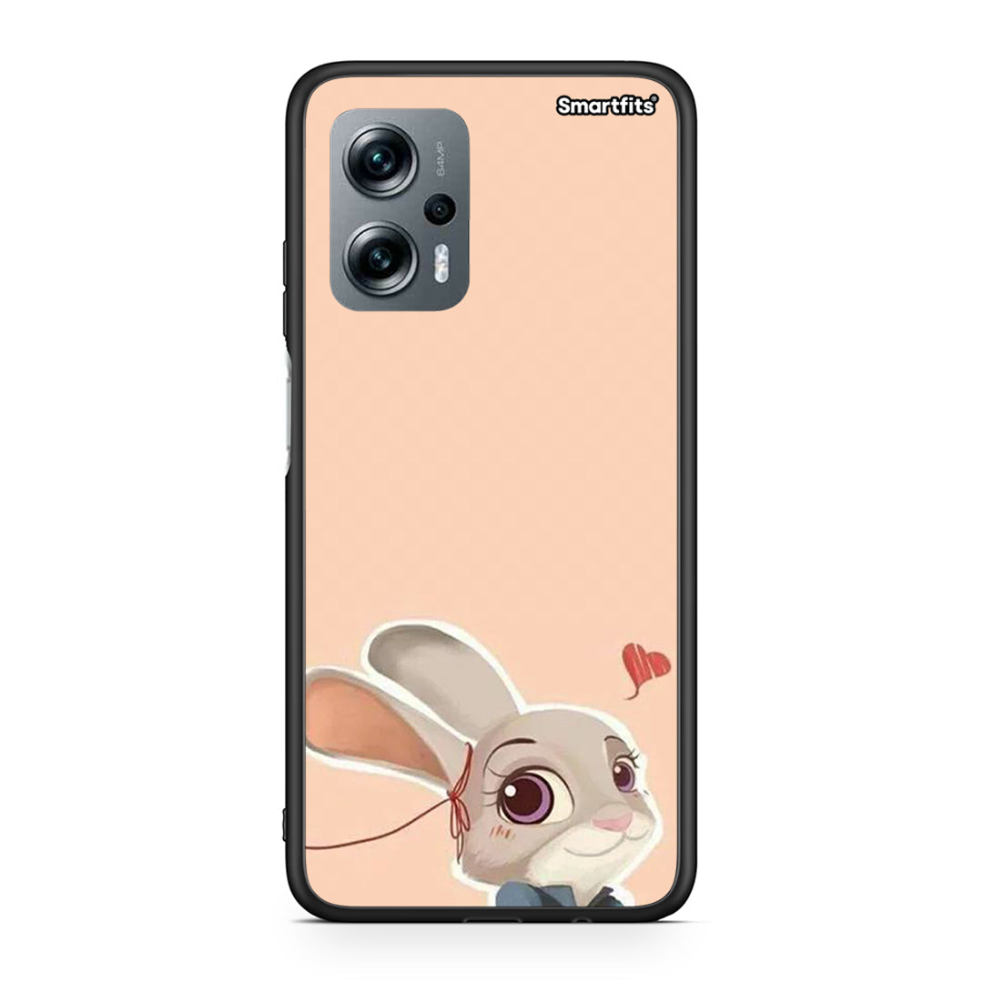 Xiaomi Poco X4 GT Nick Wilde And Judy Hopps Love 2 θήκη από τη Smartfits με σχέδιο στο πίσω μέρος και μαύρο περίβλημα | Smartphone case with colorful back and black bezels by Smartfits