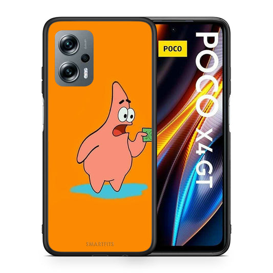 Θήκη Αγίου Βαλεντίνου Xiaomi Poco X4 GT No Money 1 από τη Smartfits με σχέδιο στο πίσω μέρος και μαύρο περίβλημα | Xiaomi Poco X4 GT No Money 1 case with colorful back and black bezels