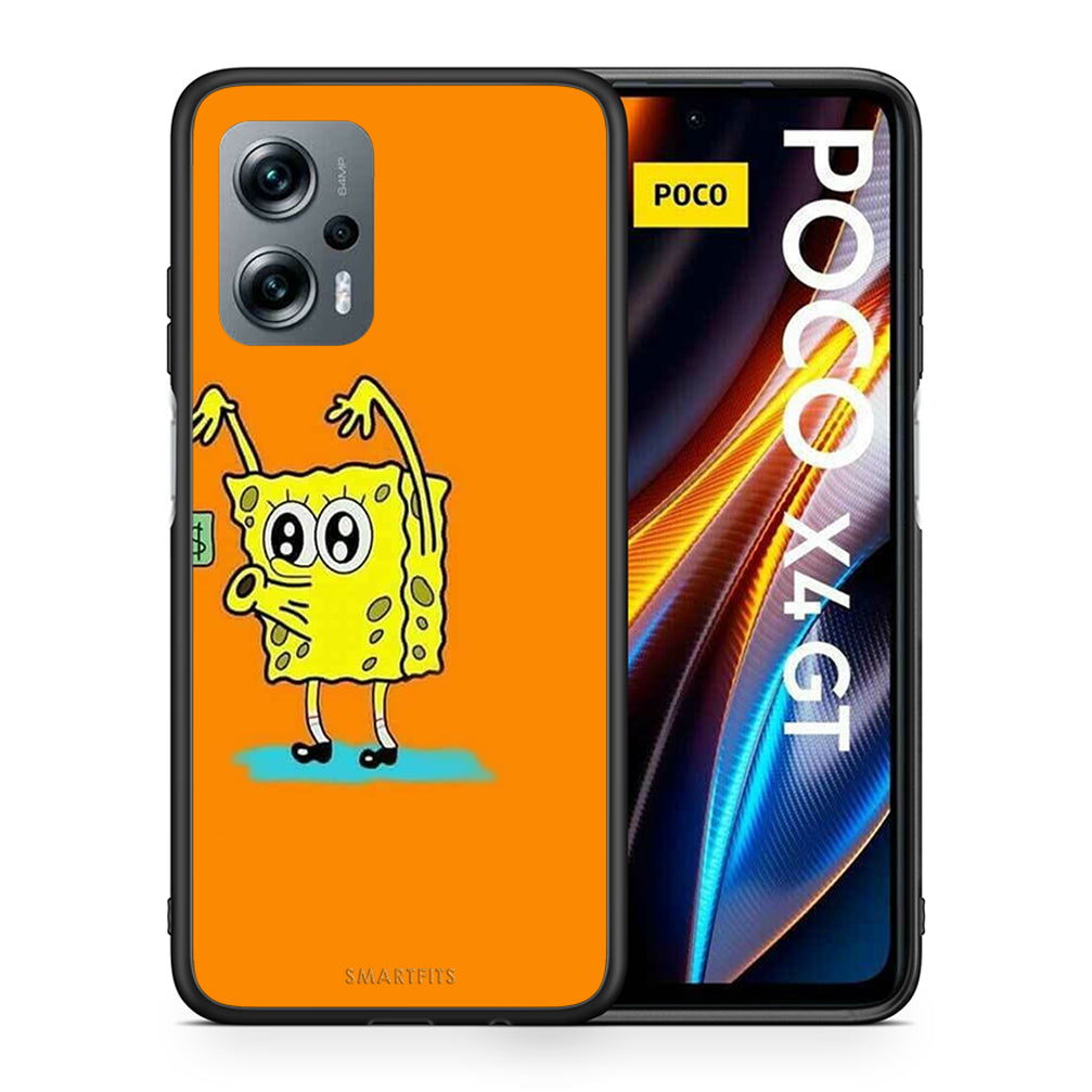 Θήκη Αγίου Βαλεντίνου Xiaomi Poco X4 GT No Money 2 από τη Smartfits με σχέδιο στο πίσω μέρος και μαύρο περίβλημα | Xiaomi Poco X4 GT No Money 2 case with colorful back and black bezels