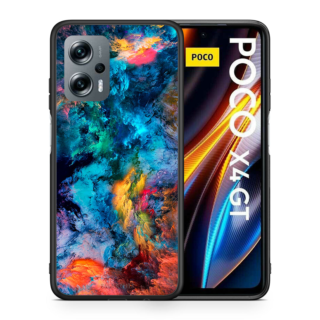 Θήκη Xiaomi Poco X4 GT Crayola Paint από τη Smartfits με σχέδιο στο πίσω μέρος και μαύρο περίβλημα | Xiaomi Poco X4 GT Crayola Paint case with colorful back and black bezels