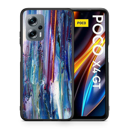 Θήκη Xiaomi Poco X4 GT Winter Paint από τη Smartfits με σχέδιο στο πίσω μέρος και μαύρο περίβλημα | Xiaomi Poco X4 GT Winter Paint case with colorful back and black bezels