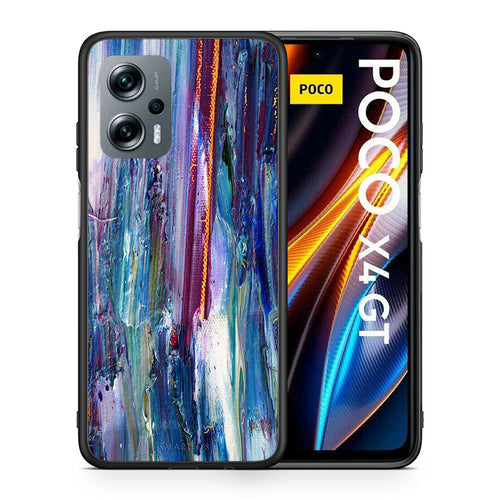 Θήκη Xiaomi Poco X4 GT Winter Paint από τη Smartfits με σχέδιο στο πίσω μέρος και μαύρο περίβλημα | Xiaomi Poco X4 GT Winter Paint case with colorful back and black bezels