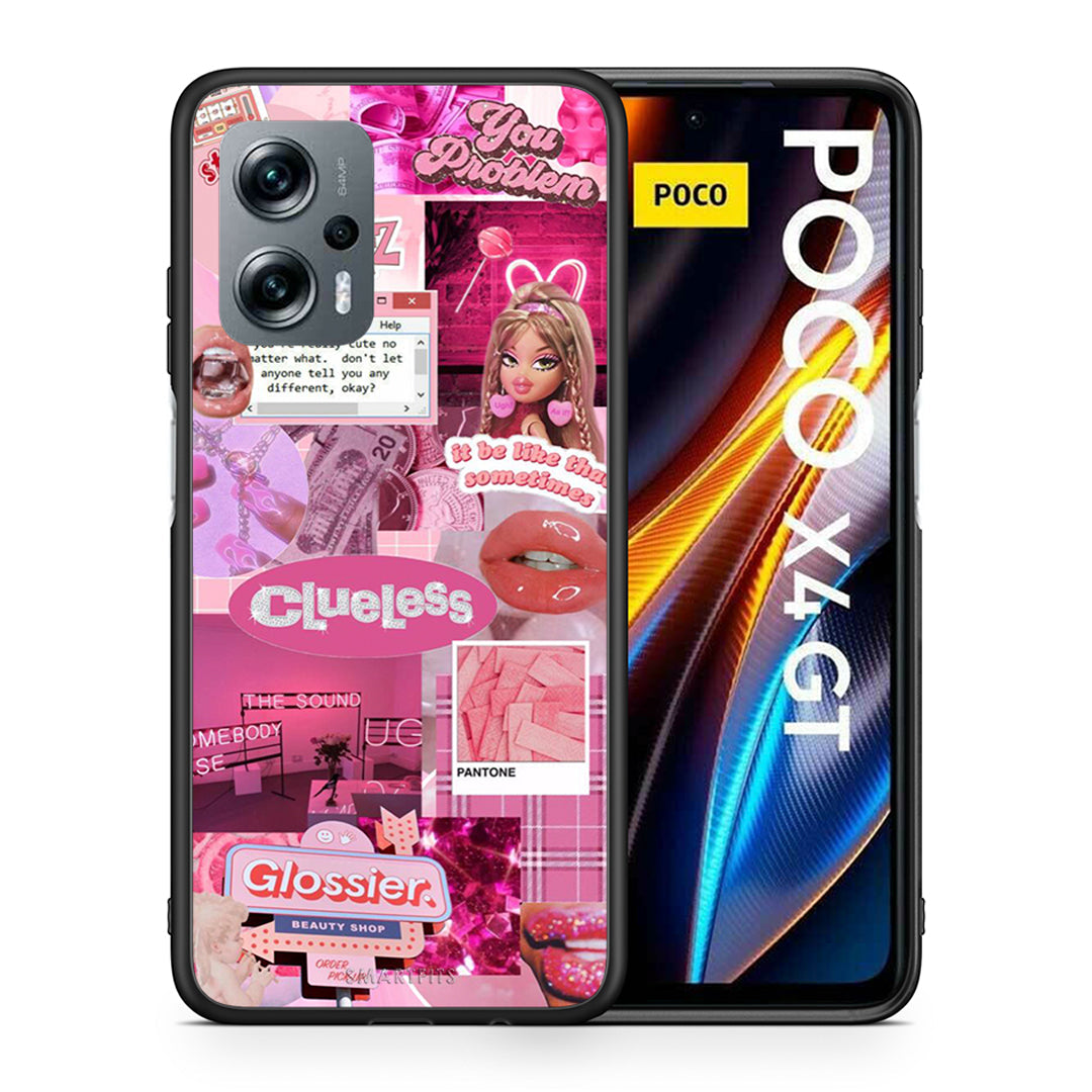 Θήκη Αγίου Βαλεντίνου Xiaomi Poco X4 GT Pink Love από τη Smartfits με σχέδιο στο πίσω μέρος και μαύρο περίβλημα | Xiaomi Poco X4 GT Pink Love case with colorful back and black bezels