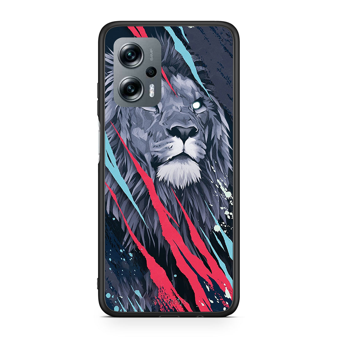 4 - Xiaomi Poco X4 GT Lion Designer PopArt case, cover, bumper