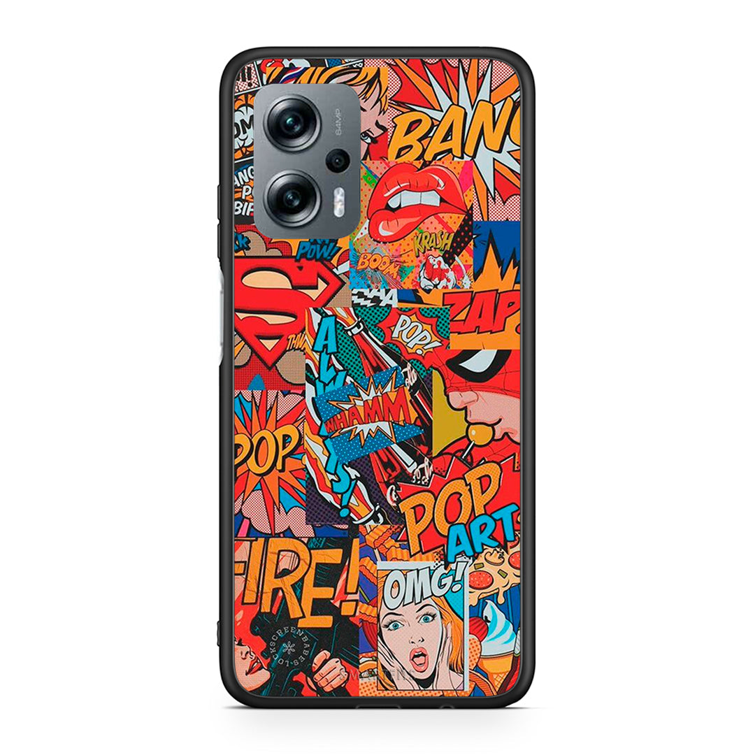 Xiaomi Poco X4 GT PopArt OMG θήκη από τη Smartfits με σχέδιο στο πίσω μέρος και μαύρο περίβλημα | Smartphone case with colorful back and black bezels by Smartfits