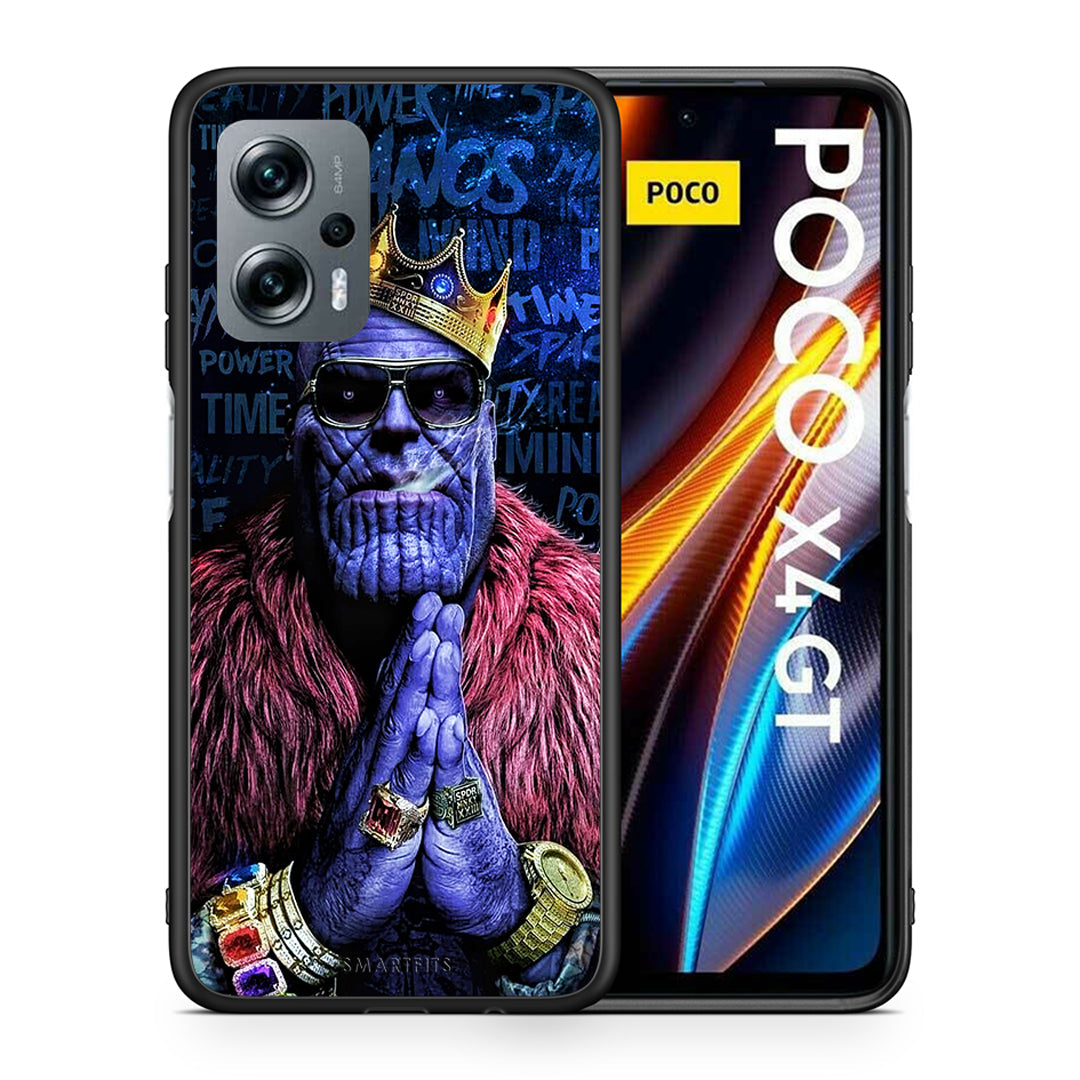 Θήκη Xiaomi Poco X4 GT Thanos PopArt από τη Smartfits με σχέδιο στο πίσω μέρος και μαύρο περίβλημα | Xiaomi Poco X4 GT Thanos PopArt case with colorful back and black bezels