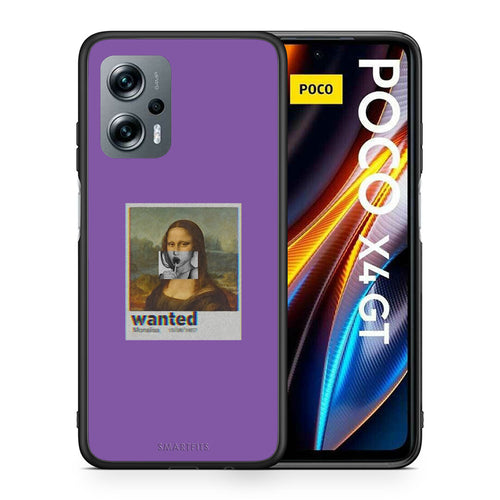 Θήκη Xiaomi Poco X4 GT Monalisa Popart από τη Smartfits με σχέδιο στο πίσω μέρος και μαύρο περίβλημα | Xiaomi Poco X4 GT Monalisa Popart case with colorful back and black bezels