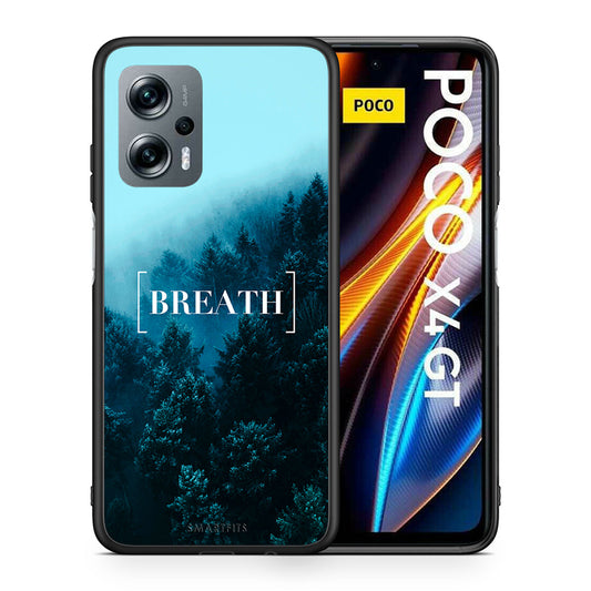 Θήκη Xiaomi Poco X4 GT Breath Quote από τη Smartfits με σχέδιο στο πίσω μέρος και μαύρο περίβλημα | Xiaomi Poco X4 GT Breath Quote case with colorful back and black bezels
