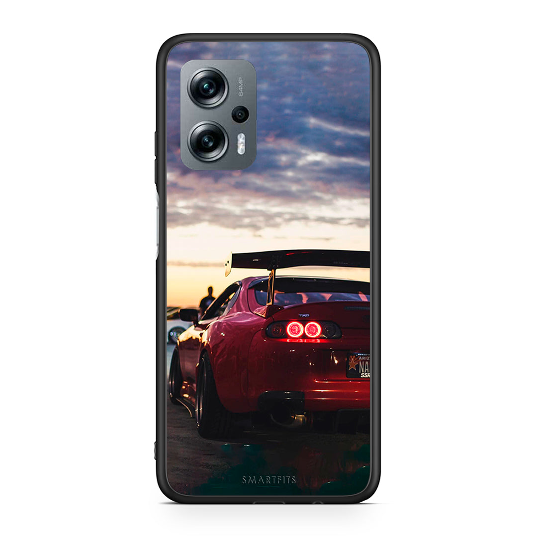 Xiaomi Poco X4 GT Racing Supra θήκη από τη Smartfits με σχέδιο στο πίσω μέρος και μαύρο περίβλημα | Smartphone case with colorful back and black bezels by Smartfits