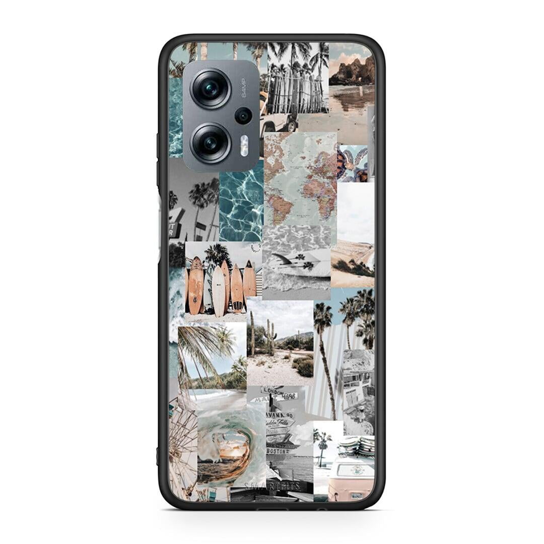Xiaomi Poco X4 GT Retro Beach Life Θήκη από τη Smartfits με σχέδιο στο πίσω μέρος και μαύρο περίβλημα | Smartphone case with colorful back and black bezels by Smartfits