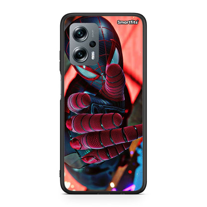 Xiaomi Poco X4 GT Spider Hand θήκη από τη Smartfits με σχέδιο στο πίσω μέρος και μαύρο περίβλημα | Smartphone case with colorful back and black bezels by Smartfits