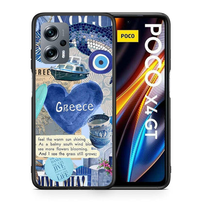 Θήκη Xiaomi Poco X4 GT Summer In Greece από τη Smartfits με σχέδιο στο πίσω μέρος και μαύρο περίβλημα | Xiaomi Poco X4 GT Summer In Greece case with colorful back and black bezels