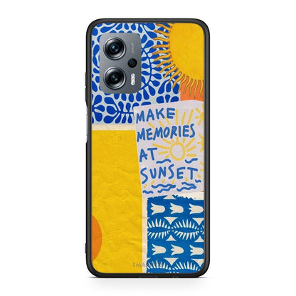 Xiaomi Poco X4 GT Sunset Memories Θήκη από τη Smartfits με σχέδιο στο πίσω μέρος και μαύρο περίβλημα | Smartphone case with colorful back and black bezels by Smartfits