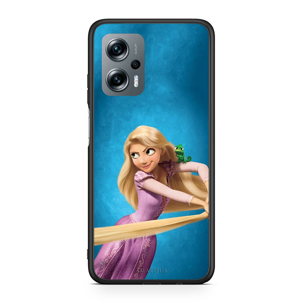 Xiaomi Poco X4 GT Tangled 2 Θήκη Αγίου Βαλεντίνου από τη Smartfits με σχέδιο στο πίσω μέρος και μαύρο περίβλημα | Smartphone case with colorful back and black bezels by Smartfits