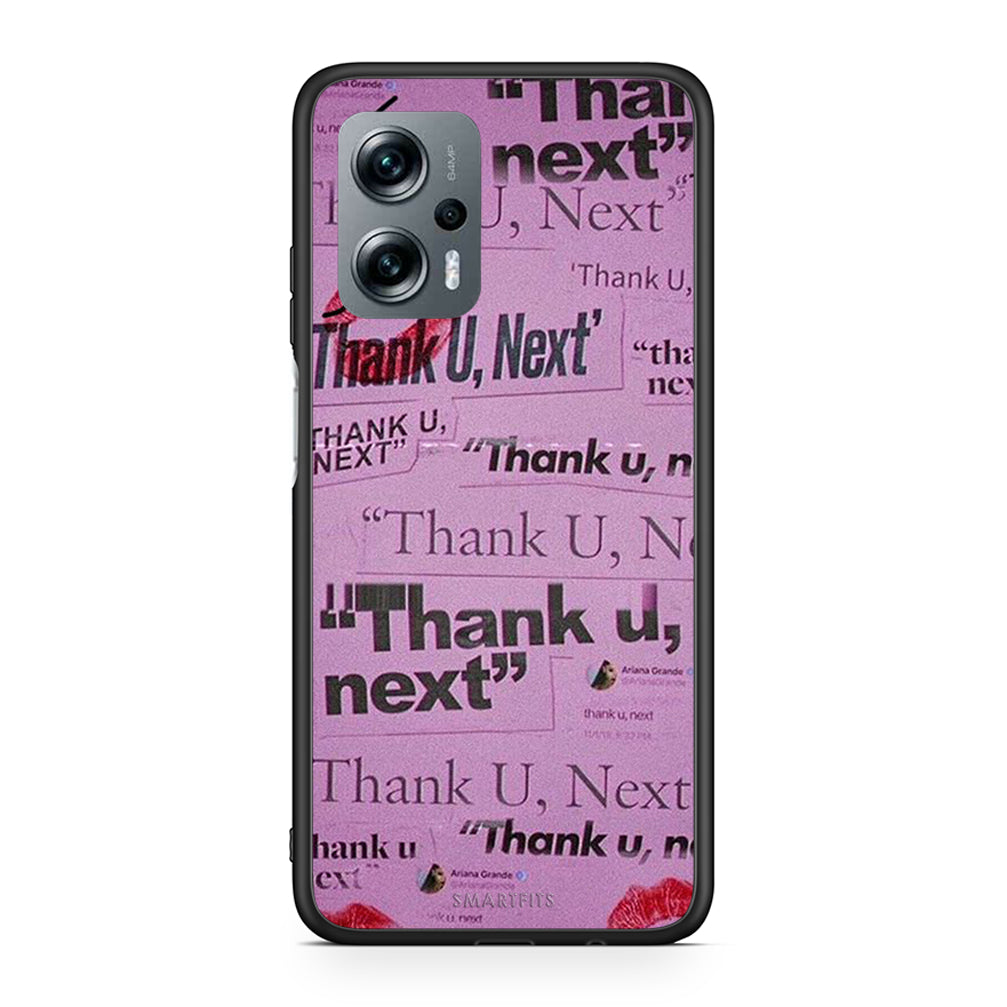 Xiaomi Poco X4 GT Thank You Next Θήκη Αγίου Βαλεντίνου από τη Smartfits με σχέδιο στο πίσω μέρος και μαύρο περίβλημα | Smartphone case with colorful back and black bezels by Smartfits