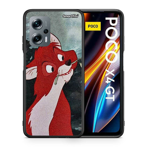 Θήκη Xiaomi Poco X4 GT Tod And Vixey Love 1 από τη Smartfits με σχέδιο στο πίσω μέρος και μαύρο περίβλημα | Xiaomi Poco X4 GT Tod And Vixey Love 1 case with colorful back and black bezels