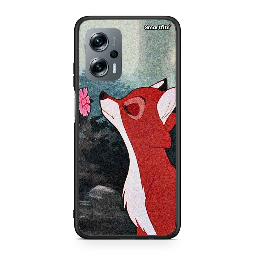 Xiaomi Poco X4 GT Tod And Vixey Love 2 θήκη από τη Smartfits με σχέδιο στο πίσω μέρος και μαύρο περίβλημα | Smartphone case with colorful back and black bezels by Smartfits