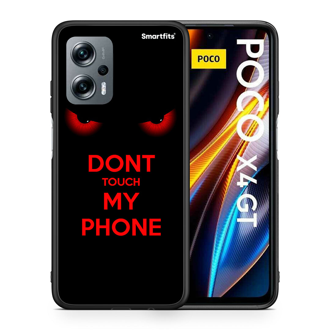 Θήκη Xiaomi Poco X4 GT Touch My Phone από τη Smartfits με σχέδιο στο πίσω μέρος και μαύρο περίβλημα | Xiaomi Poco X4 GT Touch My Phone case with colorful back and black bezels