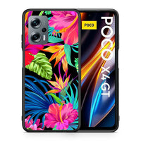 Thumbnail for Θήκη Xiaomi Poco X4 GT Tropical Flowers από τη Smartfits με σχέδιο στο πίσω μέρος και μαύρο περίβλημα | Xiaomi Poco X4 GT Tropical Flowers case with colorful back and black bezels