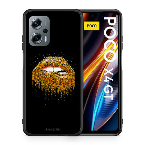Θήκη Xiaomi Poco X4 GT Golden Valentine από τη Smartfits με σχέδιο στο πίσω μέρος και μαύρο περίβλημα | Xiaomi Poco X4 GT Golden Valentine case with colorful back and black bezels