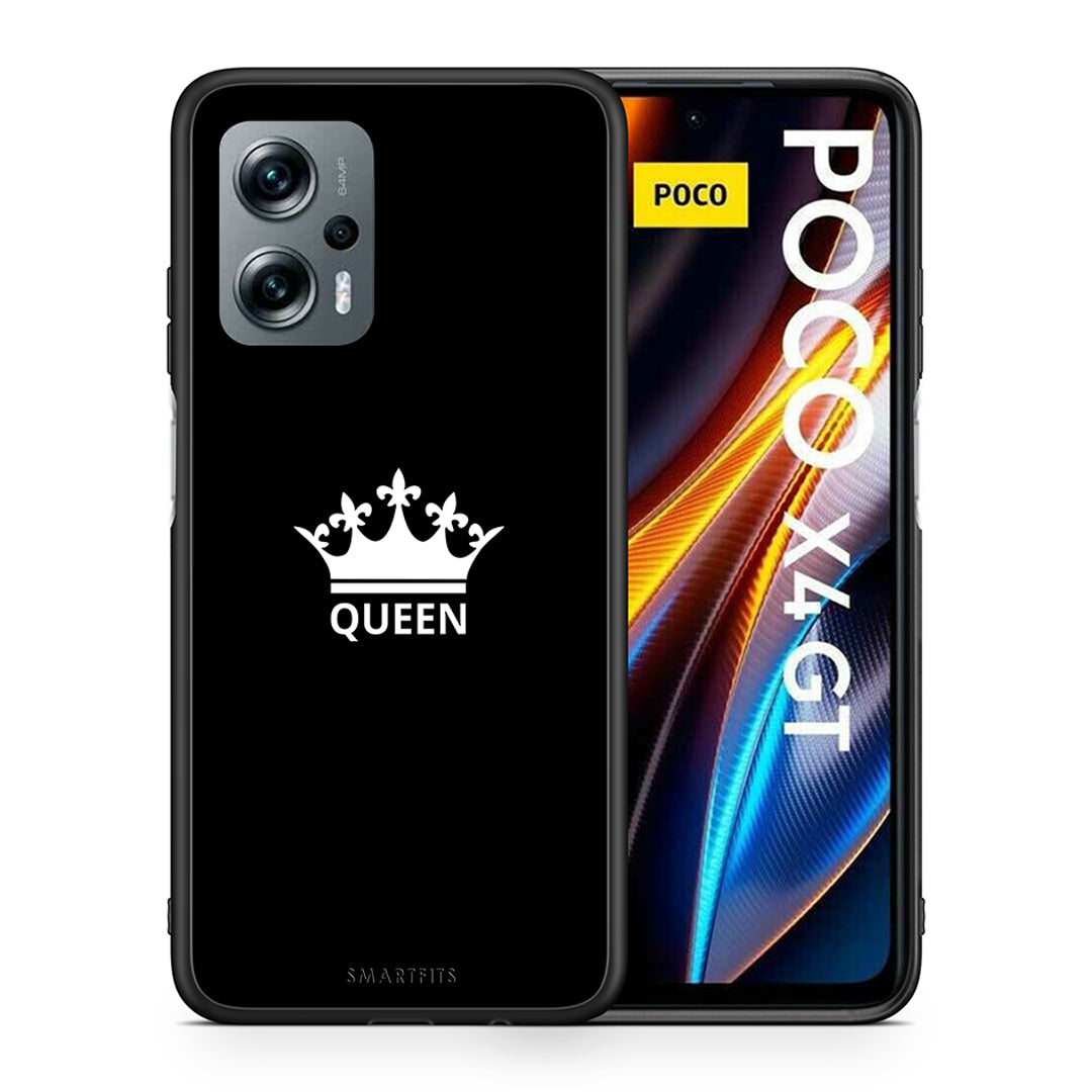 Θήκη Xiaomi Poco X4 GT Queen Valentine από τη Smartfits με σχέδιο στο πίσω μέρος και μαύρο περίβλημα | Xiaomi Poco X4 GT Queen Valentine case with colorful back and black bezels