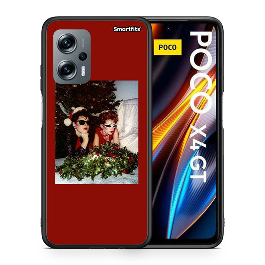 Θήκη Xiaomi Poco X4 GT Waiting For Xmas από τη Smartfits με σχέδιο στο πίσω μέρος και μαύρο περίβλημα | Xiaomi Poco X4 GT Waiting For Xmas case with colorful back and black bezels