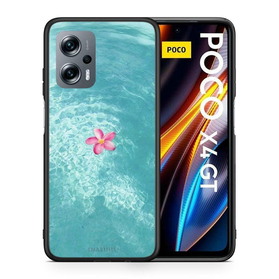 Θήκη Xiaomi Poco X4 GT Water Flower από τη Smartfits με σχέδιο στο πίσω μέρος και μαύρο περίβλημα | Xiaomi Poco X4 GT Water Flower case with colorful back and black bezels