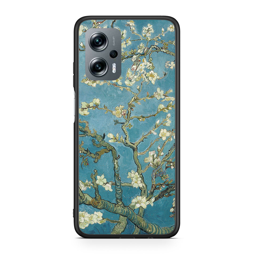 Xiaomi Poco X4 GT White Blossoms θήκη από τη Smartfits με σχέδιο στο πίσω μέρος και μαύρο περίβλημα | Smartphone case with colorful back and black bezels by Smartfits