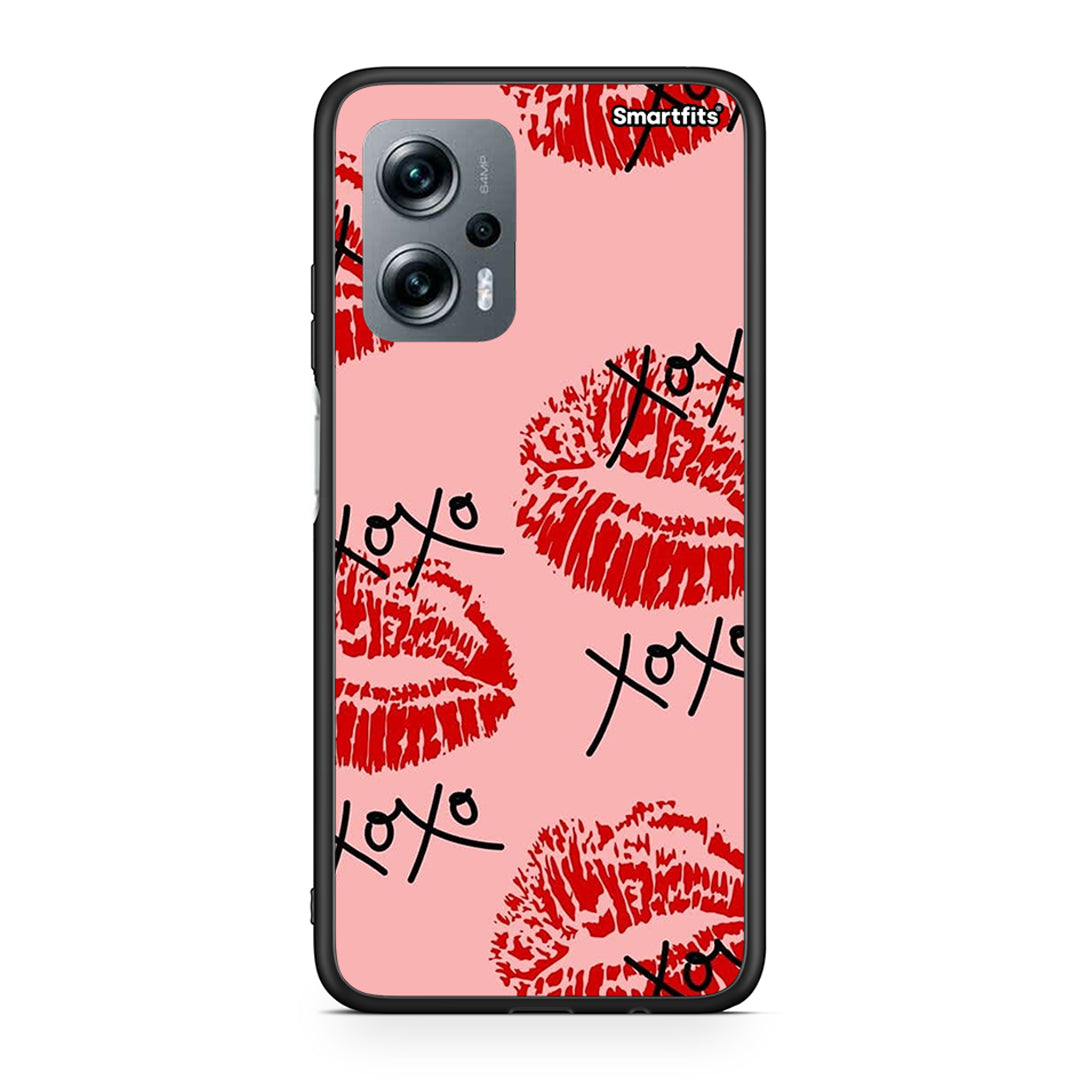 Xiaomi Poco X4 GT XOXO Lips θήκη από τη Smartfits με σχέδιο στο πίσω μέρος και μαύρο περίβλημα | Smartphone case with colorful back and black bezels by Smartfits