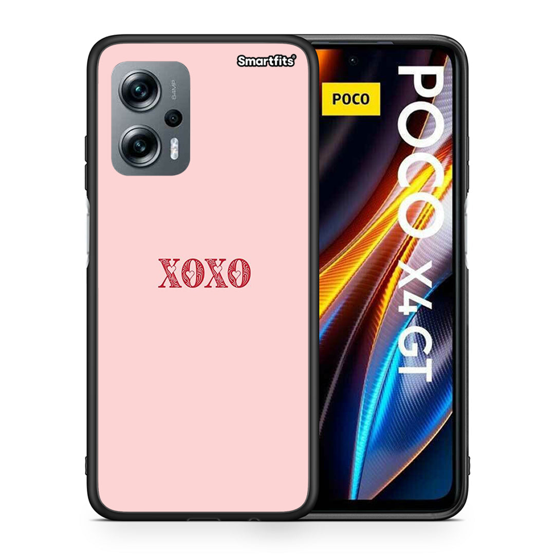 Θήκη Xiaomi Poco X4 GT XOXO Love από τη Smartfits με σχέδιο στο πίσω μέρος και μαύρο περίβλημα | Xiaomi Poco X4 GT XOXO Love case with colorful back and black bezels