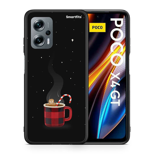 Θήκη Xiaomi Poco X4 GT Xmas Bathing από τη Smartfits με σχέδιο στο πίσω μέρος και μαύρο περίβλημα | Xiaomi Poco X4 GT Xmas Bathing case with colorful back and black bezels
