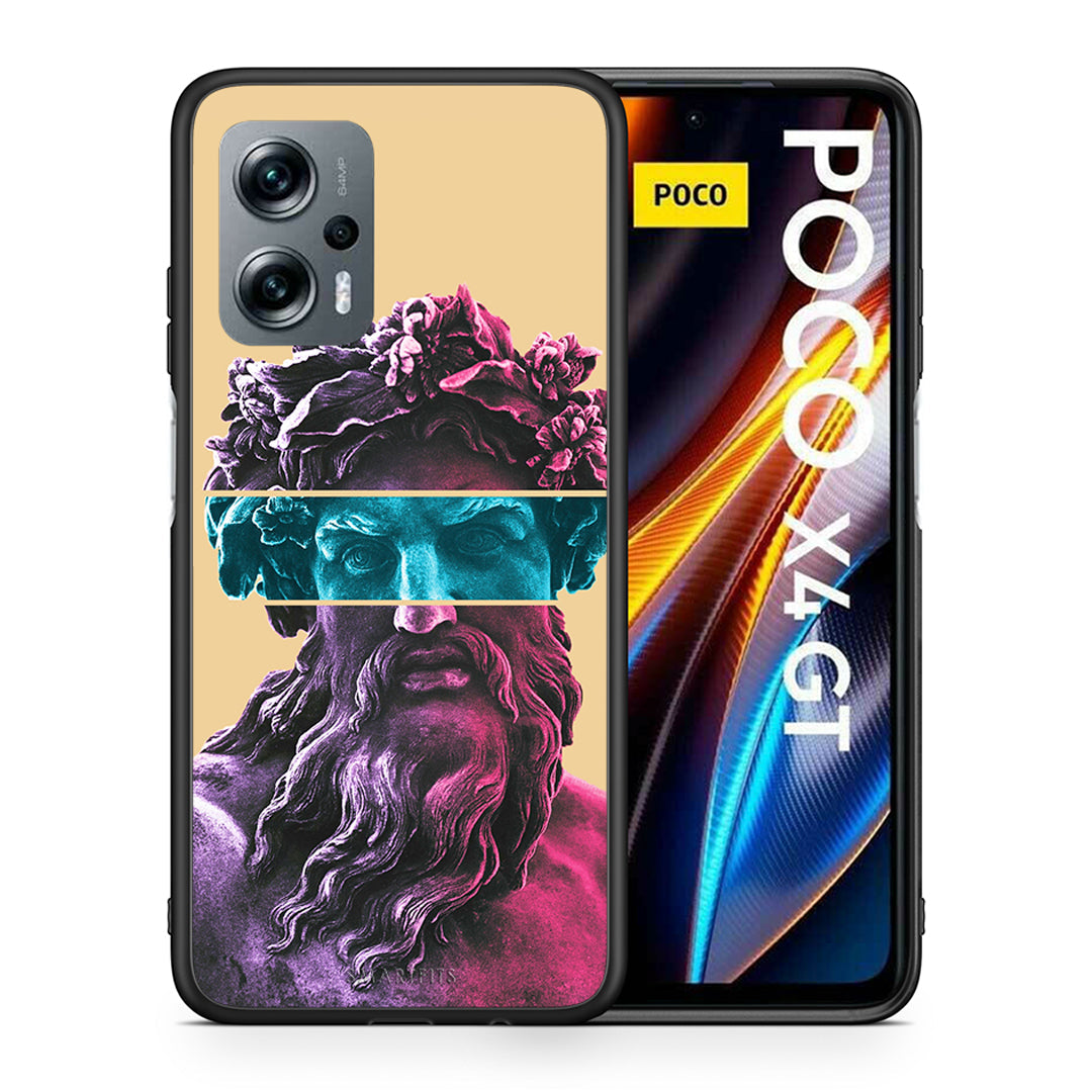 Θήκη Αγίου Βαλεντίνου Xiaomi Poco X4 GT Zeus Art από τη Smartfits με σχέδιο στο πίσω μέρος και μαύρο περίβλημα | Xiaomi Poco X4 GT Zeus Art case with colorful back and black bezels