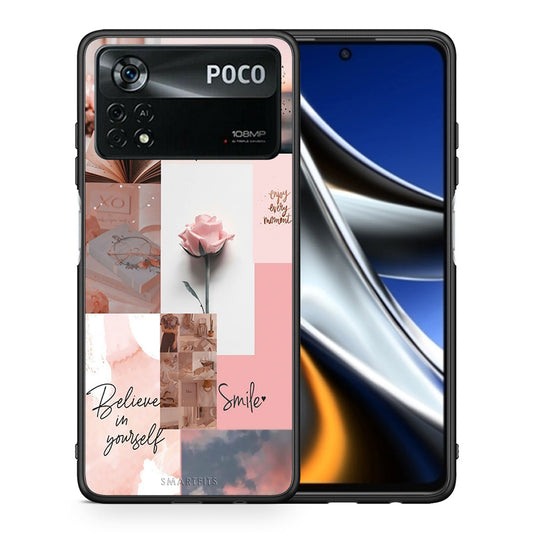 Θήκη Xiaomi Poco X4 Pro 5G Aesthetic Collage από τη Smartfits με σχέδιο στο πίσω μέρος και μαύρο περίβλημα | Xiaomi Poco X4 Pro 5G Aesthetic Collage case with colorful back and black bezels