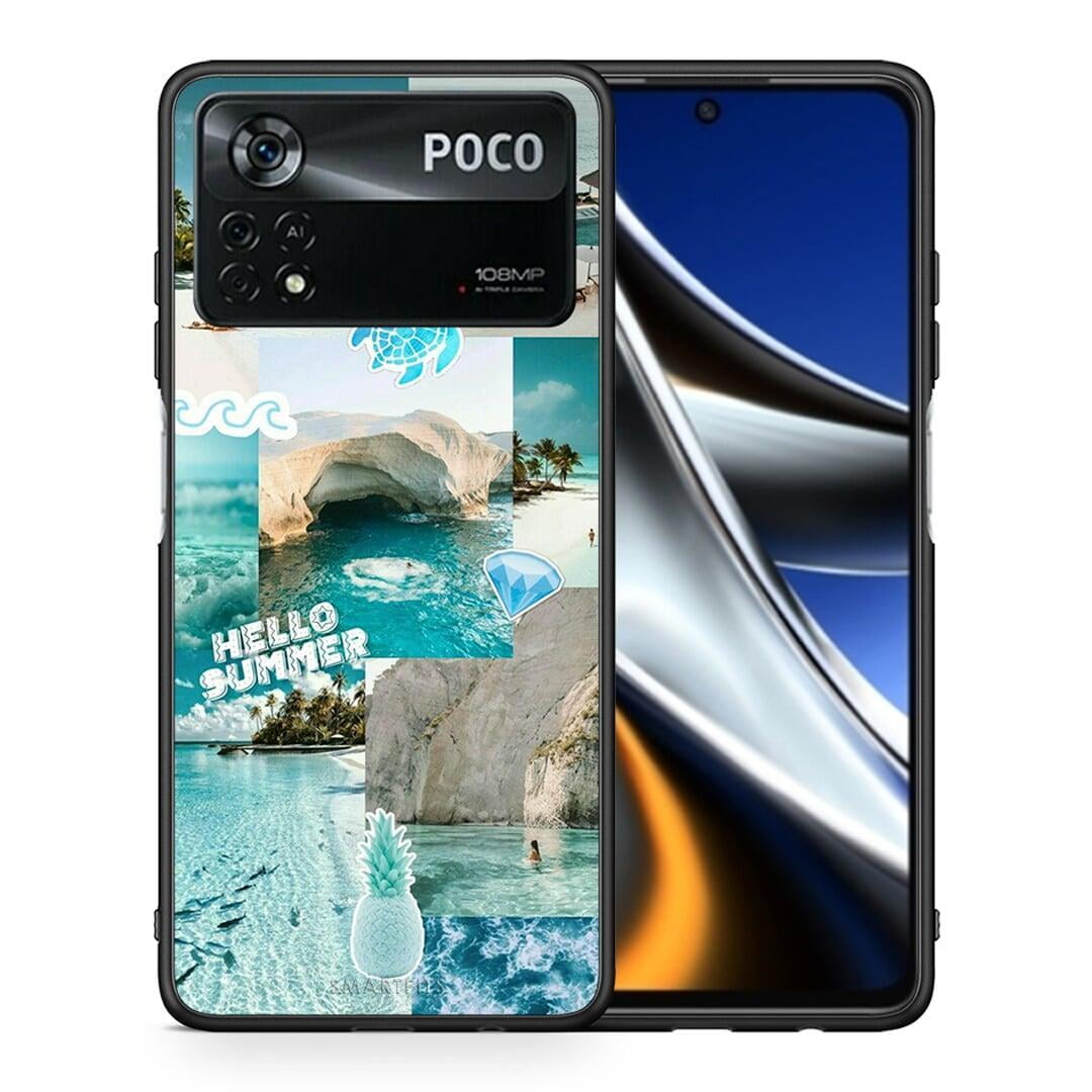 Θήκη Xiaomi Poco X4 Pro 5G Aesthetic Summer από τη Smartfits με σχέδιο στο πίσω μέρος και μαύρο περίβλημα | Xiaomi Poco X4 Pro 5G Aesthetic Summer case with colorful back and black bezels