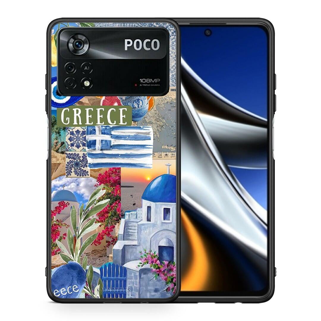 Θήκη Xiaomi Poco X4 Pro 5G All Greek από τη Smartfits με σχέδιο στο πίσω μέρος και μαύρο περίβλημα | Xiaomi Poco X4 Pro 5G All Greek case with colorful back and black bezels