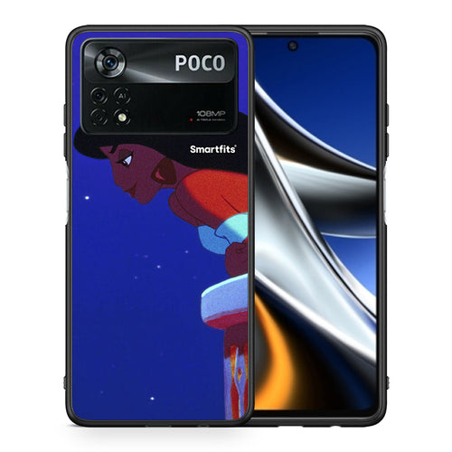 Θήκη Xiaomi Poco X4 Pro 5G Alladin And Jasmine Love 2 από τη Smartfits με σχέδιο στο πίσω μέρος και μαύρο περίβλημα | Xiaomi Poco X4 Pro 5G Alladin And Jasmine Love 2 case with colorful back and black bezels