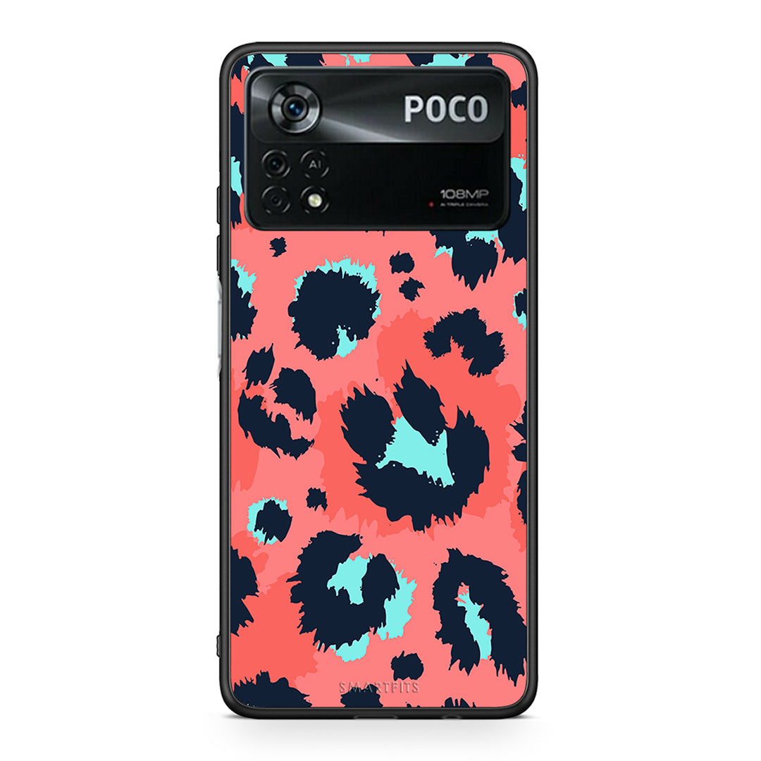 22 - Xiaomi Poco X4 Pro 5G Pink Leopard Animal case, cover, bumper