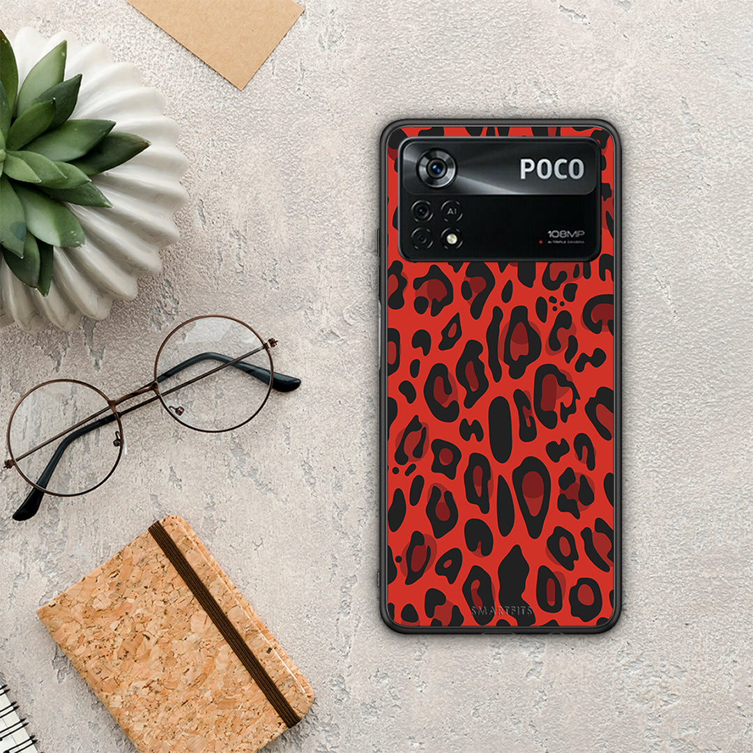 Animal Red Leopard - Xiaomi Poco X4 Pro 5G θήκη