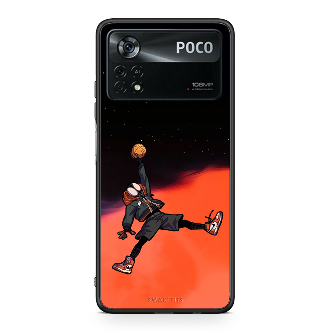 Xiaomi Poco X4 Pro 5G Basketball Hero θήκη από τη Smartfits με σχέδιο στο πίσω μέρος και μαύρο περίβλημα | Smartphone case with colorful back and black bezels by Smartfits