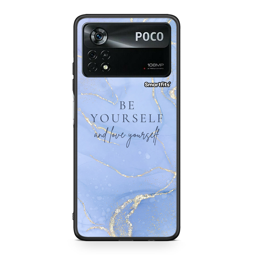 Xiaomi Poco X4 Pro 5G Be Yourself θήκη από τη Smartfits με σχέδιο στο πίσω μέρος και μαύρο περίβλημα | Smartphone case with colorful back and black bezels by Smartfits