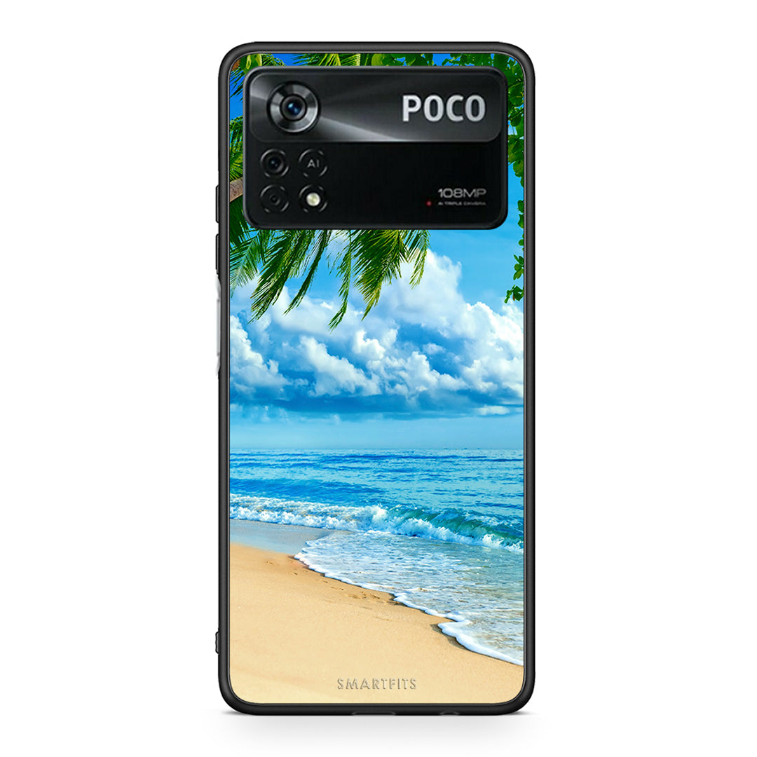 Xiaomi Poco X4 Pro 5G Beautiful Beach θήκη από τη Smartfits με σχέδιο στο πίσω μέρος και μαύρο περίβλημα | Smartphone case with colorful back and black bezels by Smartfits