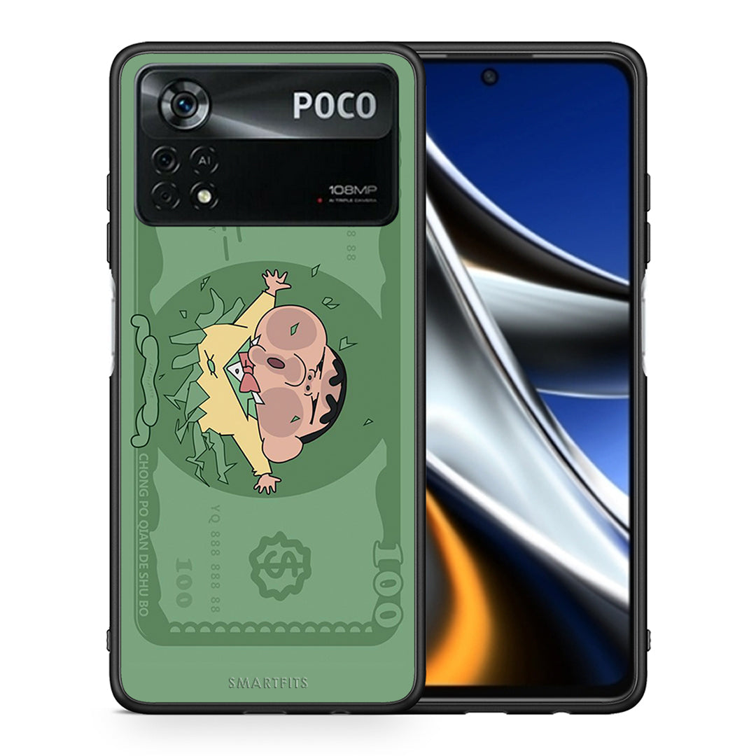 Θήκη Αγίου Βαλεντίνου Xiaomi Poco X4 Pro 5G Big Money από τη Smartfits με σχέδιο στο πίσω μέρος και μαύρο περίβλημα | Xiaomi Poco X4 Pro 5G Big Money case with colorful back and black bezels