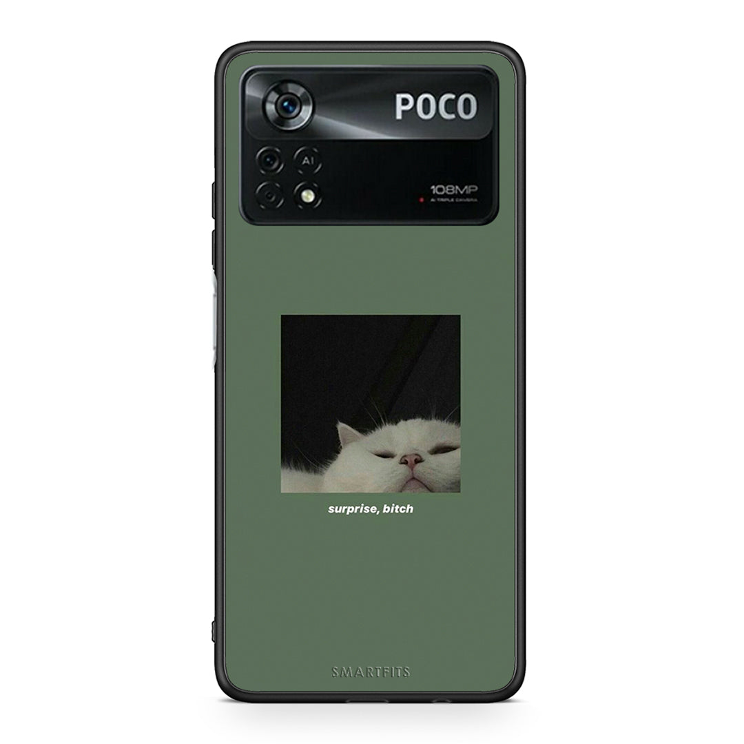 Xiaomi Poco X4 Pro 5G Bitch Surprise θήκη από τη Smartfits με σχέδιο στο πίσω μέρος και μαύρο περίβλημα | Smartphone case with colorful back and black bezels by Smartfits