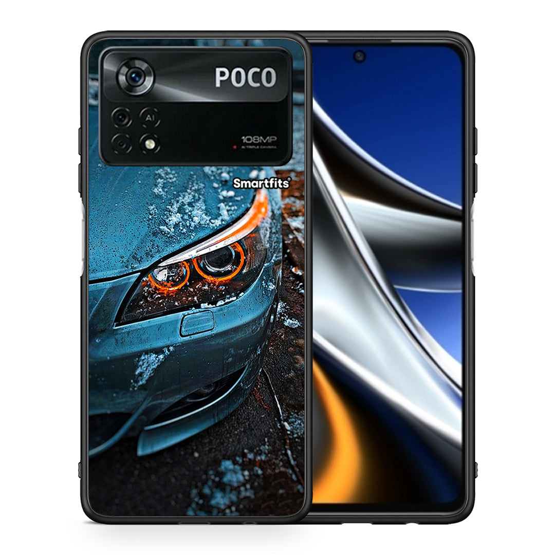 Θήκη Xiaomi Poco X4 Pro 5G Bmw E60 από τη Smartfits με σχέδιο στο πίσω μέρος και μαύρο περίβλημα | Xiaomi Poco X4 Pro 5G Bmw E60 case with colorful back and black bezels