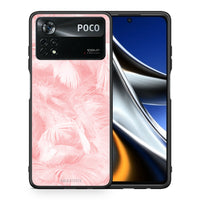 Thumbnail for Θήκη Xiaomi Poco X4 Pro 5G Pink Feather Boho από τη Smartfits με σχέδιο στο πίσω μέρος και μαύρο περίβλημα | Xiaomi Poco X4 Pro 5G Pink Feather Boho case with colorful back and black bezels